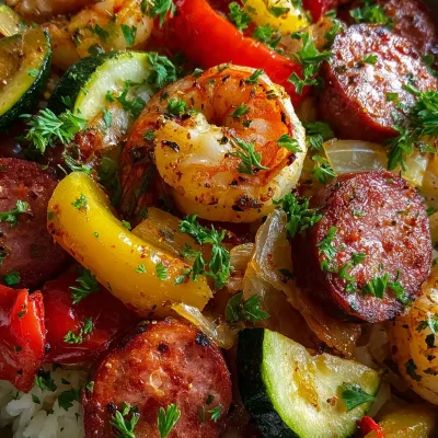 Shrimp Sausage Veggie