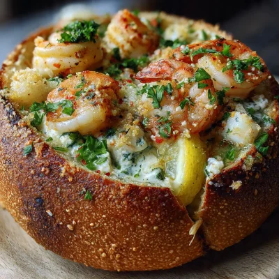 Stuffed Seafood Bread Bowl