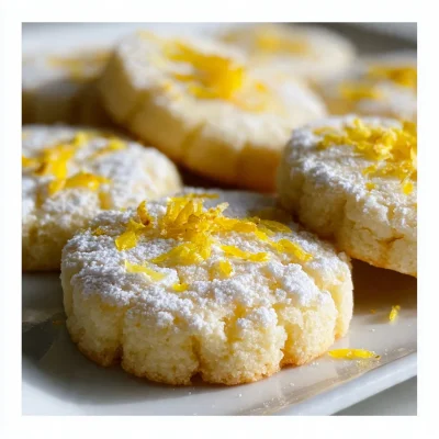 Lemon shortbread cookies