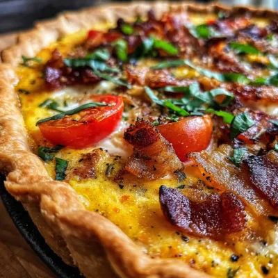 Bacon Onion Tomato Pie