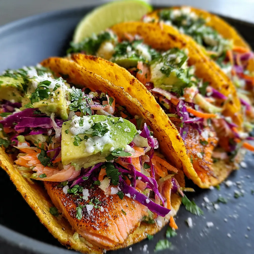 Crispy skin-on salmon fillets seared golden brown in a skillet with warm spices