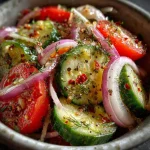 Pickled Tomato Cucumber Onion