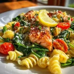 Salmon Spinach Pasta